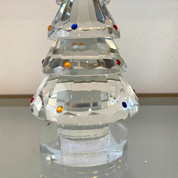 Jeweled Crystal Christmas Tree w/ Gold Star Topper 7.5in Luxe Holiday Decor NEW - Picture 5 of 13